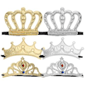 Miniatyrbillede 1 af 2: 6 stk. Klassisk Krone Kostume Prinsesse Dekor Fest Krone Fødselsdag Prinsesse Dekor