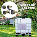 Miniatyrbillede 4 af 5: IBC Adapter S60x6 3/4 Havehane Ventil, Hurtig Tilslutningsudgang 20/25mm Regnvandsopsamlere Fitting, IBC Vandtank Adapter (3/4 Ca