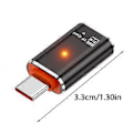 Pikkukuva 3 / 5: USB Type C - MicroSDs TFs -korttikameranlukija OTG-sovitinkaapeli puhelimille, tableteille ja PC:lle, musta Black