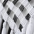 Miniatyrbillede 4 af 5: Macrame vægophæng sort og hvid, vægophæng dekoration, vævet væg