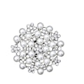 Miniatyrbillede 5 af 5: 1 Par Krystal Rhinestone Perle Sko Klips Brude Sko Spænder D