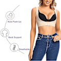 Miniatyrbilde 3 av 5: Humpback Holdningskorrigerer Dame BH Støtte Bryststøtte Shapewear Kroppsformer For Pukkelrygg. Beige.