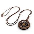 Pikkukuva 5 / 5: Tyylikäs puinen Metatronin kuutio kaulakoru pyhä geometria heksagrammi ja Sri Yantra amuletti kaulaketju säädettävä pituus choker 5