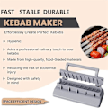 Miniatyrbillede 4 af 5: Stor Kebab Maker Presse, Grå Plastik Kabab, Manuel Kabob Form, Kabob Maker Grillspyd