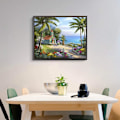 Miniatyrbild 3 av 5: DIY 5D Diamantmålningssats, 5D Diamantbroderisats Havsstrand A
