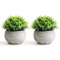 Miniatyrbilde 1 av 4: 2 kunstige planter for å dekorere bad og hjemmekontorer, små kunstige planter for innendørsdekorasjon (potteplanter)