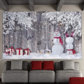Miniatyrbilde 2 av 5: Julebakgrunn for fotografering, stofftrebakgrunn vinter