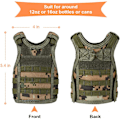 Pikkukuva 4 / 5: Taktiset Mini-Olutliivit, 2 Pakkausta Molle-Oluttakki Camouflage Be