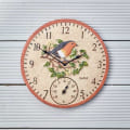 Miniatyrbild 1 av 4: 12\" Trädgård  Utomhus Inomhus Väggklocka & Termometer