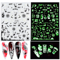 Miniatyrbild 4 av 5: Halloween Nagelstickers 3D Lysande Halloween Naglar Självhäftande