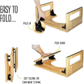 Miniatyrbillede 4 af 4: Bambus foldbar toiletstol - træ fysiologisk squat - toilet