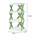 Miniatyrbilde 3 av 5: Sko Hylle Enkel Installasjon Gratis DIY Kombinasjon Stabelbar Spar Plass Utsparring Oppbevar Sko Flott Green Triple Layer