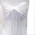 Miniatyrbild 3 av 5: Organza Stolsöverdrag Bred Tyll Rosett Band Båge Bröllopsfest White 100 Pcs