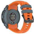 Miniatyrbillede 1 af 5: Til Garmin Instinct 3 45mm Urrem 22mm Silikone Udskiftningsrem Orange + Twilight Blue