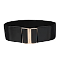 Miniatyrbilde 5 av 5: Svart 75cm Elastisk Belte for Kvinner Stretch Belte Elastisk Belte Bred Be