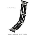 Pikkukuva 4 / 5: Helmi rannekoru (musta), yhteensopiva Apple Watch Band 42/4
