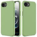 För iPhone 16e Skal Stöttåligt Flytande Silikon Mjukt Foder Baksida Telefonskal - Mintgrön Mint Green