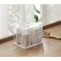 Miniatyrbillede 4 af 5: 1 stk Transparent Akryl Makeup Opbevaring Bomulds Pinde Æske til Cotto