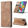 Miniatyrbild 1 av 5: Multifunktionellt horisontellt flip-läderfodral för Galaxy A51 Brown