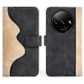 Miniatyrbillede 1 af 5: Til Xiaomi Redmi A3/Poco C61 4G Wallet Case PU Læder Farvesplejsning Stødsikkert Telefoncover Style A