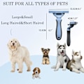 Miniatyrbild 4 av 5: Hundborste för fällning - Kattborste för pälsvård, Deshedding-verktyg för hundar a