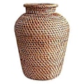 Miniatyrbild 1 av 5: Retro Rattan Blomkruka Buketthållare Dekorativ Korg s()