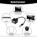 Miniatyrbilde 2 av 5: RJ45 Splitter Adapterkabel Hann til 2xHunn Kontakter LAN Ethernet Kabel Forlenger Nettverksadapter Pluggledning