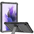 Miniatyrbillede 1 af 4: Silikone + PC Cover til Galaxy Tab S7 FE (Rød + Sort) Black