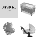 Miniatyrbillede 2 af 5: Hvid myggenet til Cosy, barnevogn, klapvogn og rejseseng, Univ