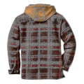 Miniatyrbillede 4 af 4: Quiltet Tyk Plaid Langærmet Løs Jakke Herre Hættetrøje Quiltet Foret Flanel.2XL.Brun Brown 2XL