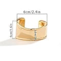 Miniatyrbilde 3 av 5: Trendy bred åpningsarmbånd, irregulært armbånd, irregulær form håndleddsarmbånd, unikt bredt mansjettarmbånd for kvinner og jenter Silver
