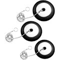Miniatyrbillede 1 af 5: Sort - Sæt med 3 gummipropper til vask med kuglekæde 40mm/43mm/50m