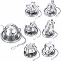 Miniatyrbillede 2 af 2: 8 stk. te-infuser 8/20 rustfrit stål dyreformet mad, urte