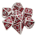Miniatyrbillede 2 af 5: 7 stk./pakke Polyhedral Zinklegering til Drageskæl DnD RPG Brætspil Terninger (11) 11