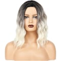 Miniatyrbilde 2 av 5: Kort Bob Shadow parykk, 35cm bølget kort syntetisk parykk, kvinners naturlige