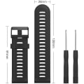 Miniatyrbillede 4 af 5: Rem til Garmin Fenix 3/fenix 5x Blødt silikone  Rem passer til Garmin Fenix 6x/fenix 6x Pro/fenix 3/fenix 3 Hr/fenix 5x/5x Plus 26mm.Fenix 6X eller 6XPRO.Grå