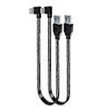 Miniatyrbilde 4 av 5: USB 2.0 Hann til USB C Datakabel Rett Hode/90 Graders Vinklet Flat Kabel For Nettbrett Telefoner 480Mbps Dataoverføring 0.2m straight head