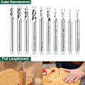 Miniatyrbillede 3 af 5: End Mills, 1.5-6mm HSS CNC lige skaft bor sæt 4 fløjte E