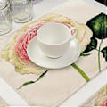 Miniatyrbillede 3 af 3: Rose Blomsterprint Vaskbar Husholdningsservice Dækkeserviet Varmeisolering Spisemåtte (#3)