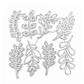 Miniatyrbillede 1 af 5: Grener Blade Metal Skærestencils DIY Scrapbooking Album Papirkort Skabelon Form Prægning Håndværk Dekoration