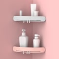 Miniatyrbillede 3 af 5: Badeværelseshylde Hjørneopbevaringshylde Plastik Opbevaringsstativ Badeværelse