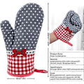 Miniatyrbillede 4 af 5: 2 stk. ovnhandsker, isoleringshandsker, grydehandsker varmebestandige, skridsikre grillhandsker, polyester bomuldsbagehandsker egnet til madlavning, bagning
