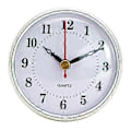 Miniatyrbillede 1 af 5: 80mm/3,15 tommer Klassisk Ur Quartz Urværk Indsats Passer Diameter 75mm/2,95 tommer Hul Sort Metal Urviser Sølvfarve