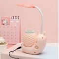 Miniatyrbild 5 av 5: USB-laddningsbar barn bordslampa tecknad snigel ögonskydd