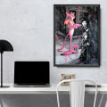 Miniatyrbild 2 av 5: Heta säljande rosa leopard Chaplin dekorativ målning, vardagsrum