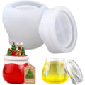 Miniatyrbillede 1 af 5: Silikonform til Harpiks, Glasform med Låg, Puddingglas Epoxy Harpiks C