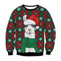 Jule 3D Print Mønster Herre Crew Neck Sweatshirt - Løs Pasform Langærmet Pullover - Style 13 - Størrelse S Style 13 S