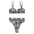 Miniatyrbillede 1 af 5: Bikinisæt med stropper, højtaljet brasiliansk badetøj, strandrejse, badedragt, tankini (Serpentine L) Serpentine L