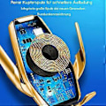 Miniatyrbild 3 av 5: Tyrant Gold Trådlös Billaddare, 15W Snabbladdande Bilfäste Laddare Auto-Klämma Luftventil Telefonhållare Kompatibel med iPhone 11Pro/Max/XR/11/X/8, S