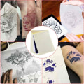 Miniatyrbillede 4 af 5: Tatoveringsoverførselspapir, 100 ark Tatoveringsstencil Overførselspapir